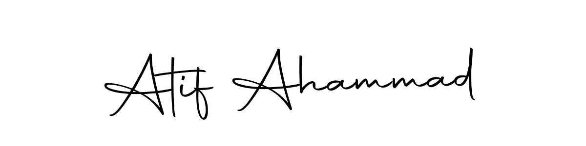 How to make Atif Ahammad name signature. Use Autography-DOLnW style for creating short signs online. This is the latest handwritten sign. Atif Ahammad signature style 10 images and pictures png