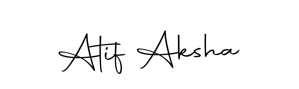 How to make Atif Aksha signature? Autography-DOLnW is a professional autograph style. Create handwritten signature for Atif Aksha name. Atif Aksha signature style 10 images and pictures png