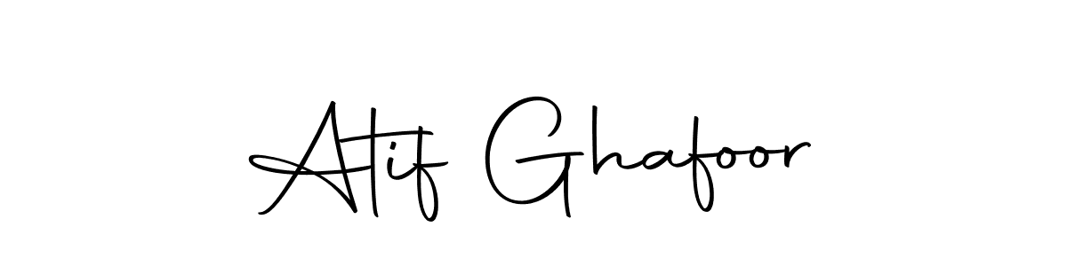 How to make Atif Ghafoor name signature. Use Autography-DOLnW style for creating short signs online. This is the latest handwritten sign. Atif Ghafoor signature style 10 images and pictures png