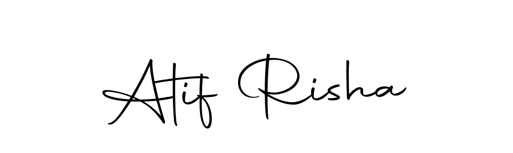 How to make Atif Risha signature? Autography-DOLnW is a professional autograph style. Create handwritten signature for Atif Risha name. Atif Risha signature style 10 images and pictures png