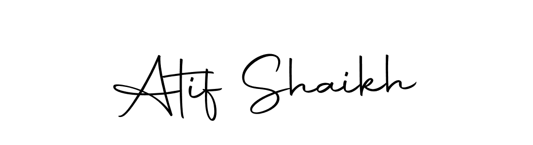 Create a beautiful signature design for name Atif Shaikh. With this signature (Autography-DOLnW) fonts, you can make a handwritten signature for free. Atif Shaikh signature style 10 images and pictures png