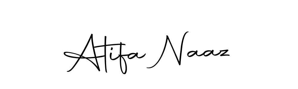 How to make Atifa Naaz name signature. Use Autography-DOLnW style for creating short signs online. This is the latest handwritten sign. Atifa Naaz signature style 10 images and pictures png