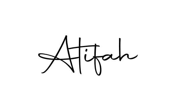 Use a signature maker to create a handwritten signature online. With this signature software, you can design (Autography-DOLnW) your own signature for name Atifah. Atifah signature style 10 images and pictures png