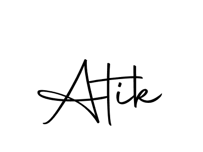 Design your own signature with our free online signature maker. With this signature software, you can create a handwritten (Autography-DOLnW) signature for name Atik. Atik signature style 10 images and pictures png