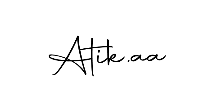How to make Atik.aa name signature. Use Autography-DOLnW style for creating short signs online. This is the latest handwritten sign. Atik.aa signature style 10 images and pictures png