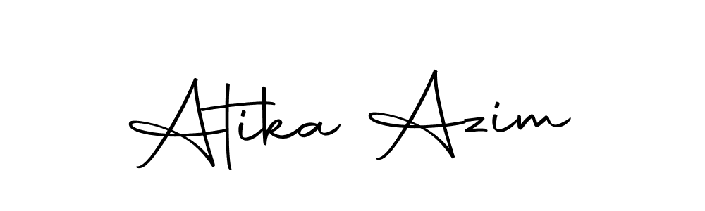 Make a short Atika Azim signature style. Manage your documents anywhere anytime using Autography-DOLnW. Create and add eSignatures, submit forms, share and send files easily. Atika Azim signature style 10 images and pictures png