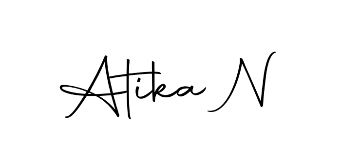 You should practise on your own different ways (Autography-DOLnW) to write your name (Atika N) in signature. don't let someone else do it for you. Atika N signature style 10 images and pictures png