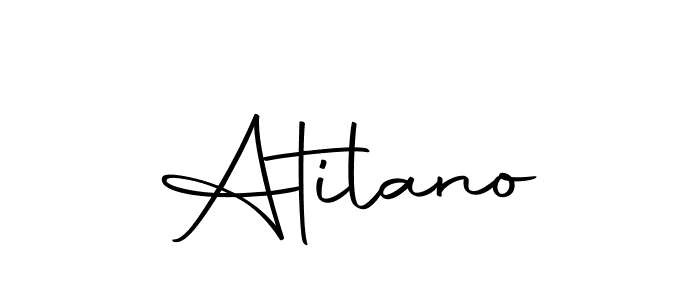 Design your own signature with our free online signature maker. With this signature software, you can create a handwritten (Autography-DOLnW) signature for name Atilano. Atilano signature style 10 images and pictures png