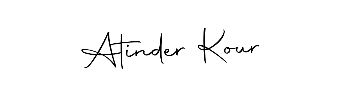 The best way (Autography-DOLnW) to make a short signature is to pick only two or three words in your name. The name Atinder Kour include a total of six letters. For converting this name. Atinder Kour signature style 10 images and pictures png