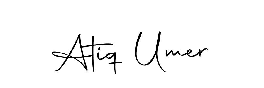 How to make Atiq Umer name signature. Use Autography-DOLnW style for creating short signs online. This is the latest handwritten sign. Atiq Umer signature style 10 images and pictures png