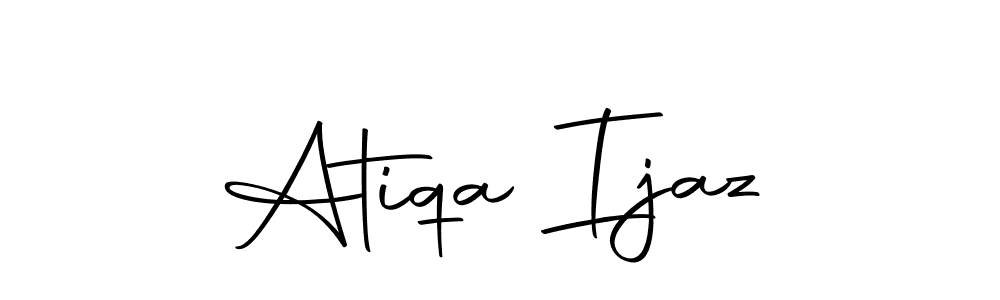 Make a beautiful signature design for name Atiqa Ijaz. With this signature (Autography-DOLnW) style, you can create a handwritten signature for free. Atiqa Ijaz signature style 10 images and pictures png