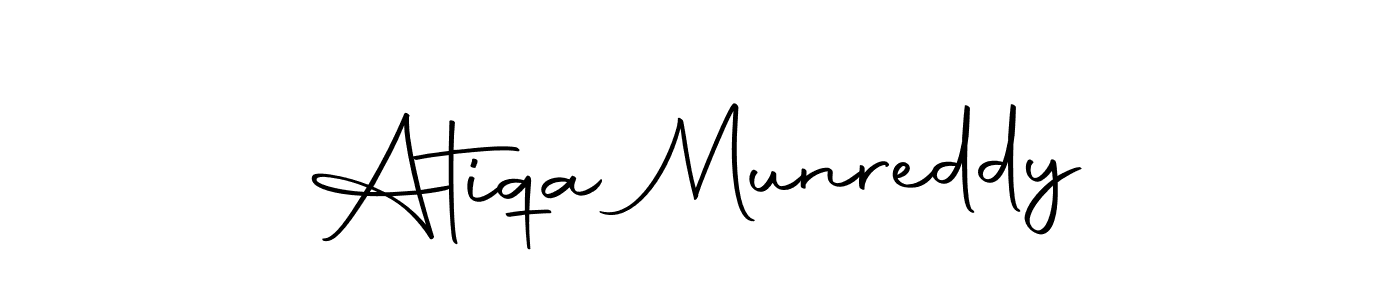 Also we have Atiqa Munreddy name is the best signature style. Create professional handwritten signature collection using Autography-DOLnW autograph style. Atiqa Munreddy signature style 10 images and pictures png