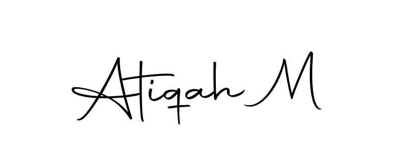 Atiqah M stylish signature style. Best Handwritten Sign (Autography-DOLnW) for my name. Handwritten Signature Collection Ideas for my name Atiqah M. Atiqah M signature style 10 images and pictures png
