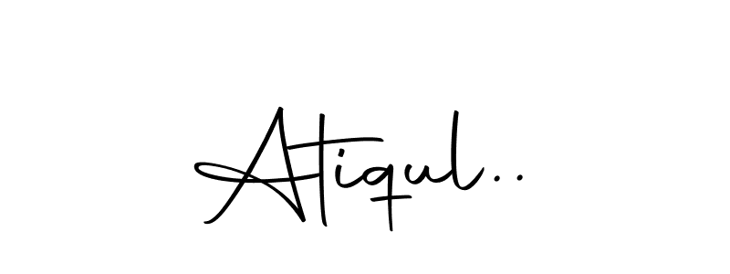 How to make Atiqul.. name signature. Use Autography-DOLnW style for creating short signs online. This is the latest handwritten sign. Atiqul.. signature style 10 images and pictures png