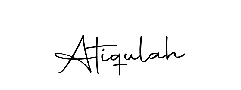 Use a signature maker to create a handwritten signature online. With this signature software, you can design (Autography-DOLnW) your own signature for name Atiqulah. Atiqulah signature style 10 images and pictures png
