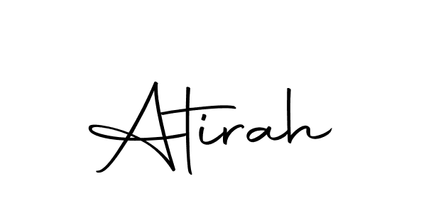 Design your own signature with our free online signature maker. With this signature software, you can create a handwritten (Autography-DOLnW) signature for name Atirah. Atirah signature style 10 images and pictures png