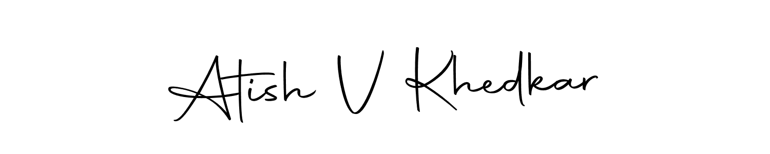 Use a signature maker to create a handwritten signature online. With this signature software, you can design (Autography-DOLnW) your own signature for name Atish V Khedkar. Atish V Khedkar signature style 10 images and pictures png