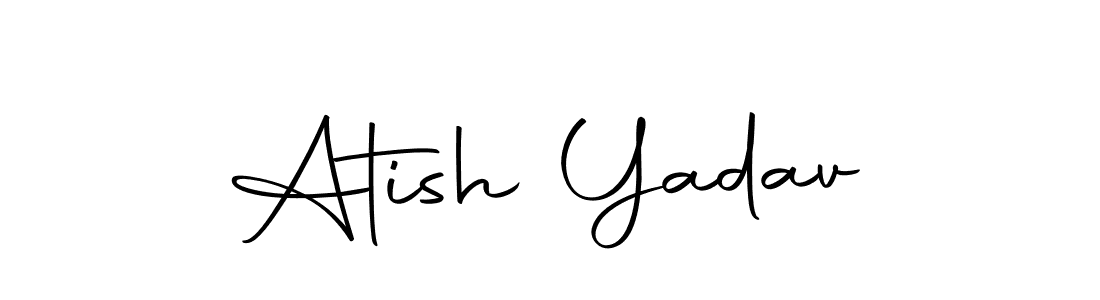 Design your own signature with our free online signature maker. With this signature software, you can create a handwritten (Autography-DOLnW) signature for name Atish Yadav. Atish Yadav signature style 10 images and pictures png