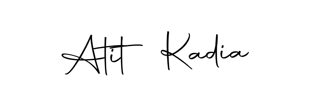 You should practise on your own different ways (Autography-DOLnW) to write your name (Atit Kadia) in signature. don't let someone else do it for you. Atit Kadia signature style 10 images and pictures png