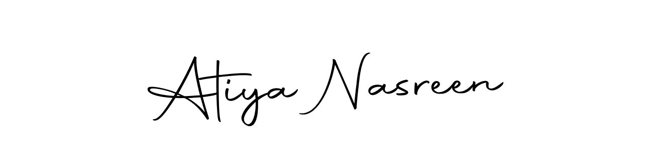 Make a beautiful signature design for name Atiya Nasreen. With this signature (Autography-DOLnW) style, you can create a handwritten signature for free. Atiya Nasreen signature style 10 images and pictures png