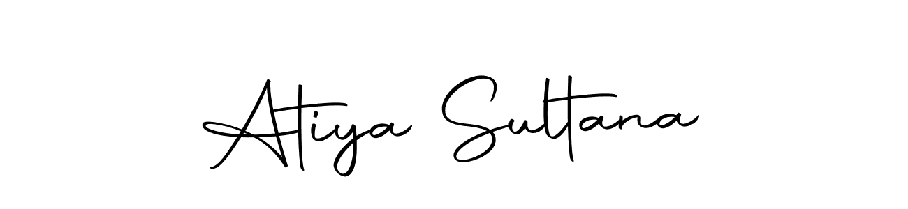 How to make Atiya Sultana name signature. Use Autography-DOLnW style for creating short signs online. This is the latest handwritten sign. Atiya Sultana signature style 10 images and pictures png