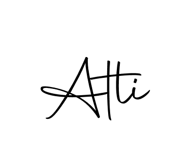 Create a beautiful signature design for name Atli. With this signature (Autography-DOLnW) fonts, you can make a handwritten signature for free. Atli signature style 10 images and pictures png