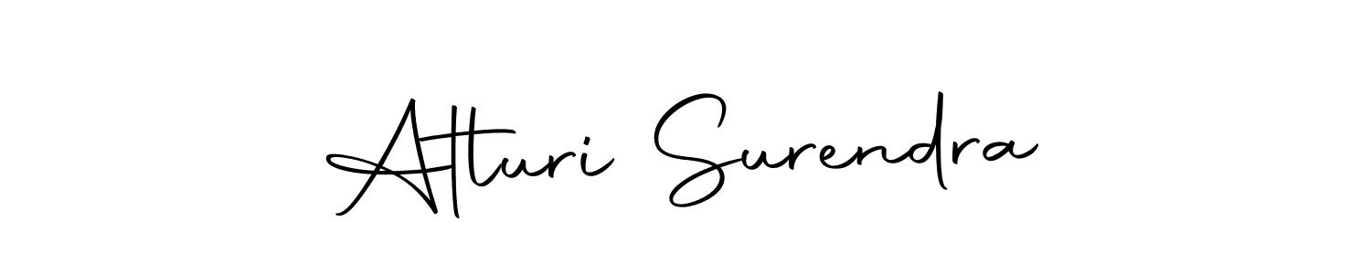 Design your own signature with our free online signature maker. With this signature software, you can create a handwritten (Autography-DOLnW) signature for name Atluri Surendra. Atluri Surendra signature style 10 images and pictures png