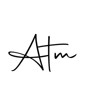 Use a signature maker to create a handwritten signature online. With this signature software, you can design (Autography-DOLnW) your own signature for name Atm. Atm signature style 10 images and pictures png