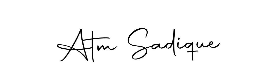 The best way (Autography-DOLnW) to make a short signature is to pick only two or three words in your name. The name Atm Sadique include a total of six letters. For converting this name. Atm Sadique signature style 10 images and pictures png