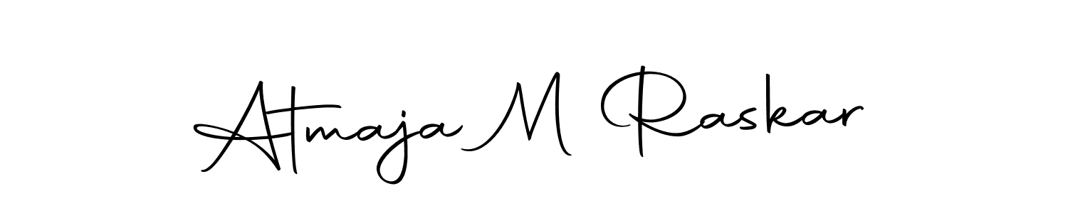 if you are searching for the best signature style for your name Atmaja M Raskar. so please give up your signature search. here we have designed multiple signature styles  using Autography-DOLnW. Atmaja M Raskar signature style 10 images and pictures png