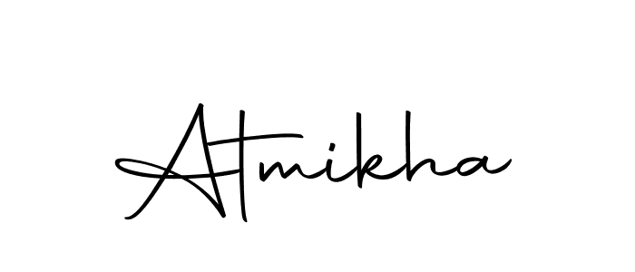 You should practise on your own different ways (Autography-DOLnW) to write your name (Atmikha) in signature. don't let someone else do it for you. Atmikha signature style 10 images and pictures png