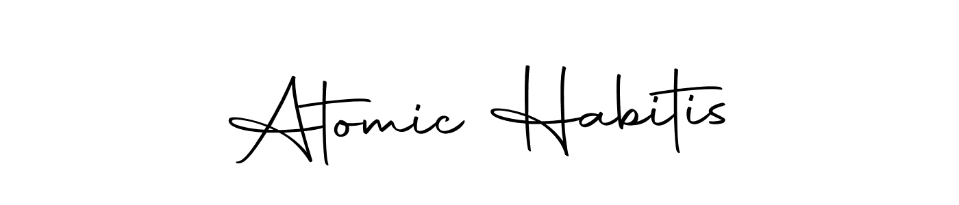 How to make Atomic Habitis name signature. Use Autography-DOLnW style for creating short signs online. This is the latest handwritten sign. Atomic Habitis signature style 10 images and pictures png