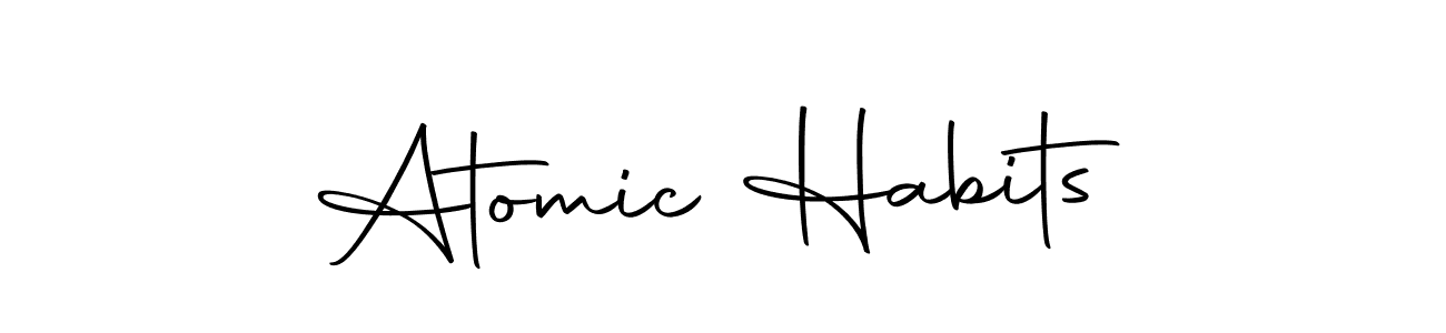 Use a signature maker to create a handwritten signature online. With this signature software, you can design (Autography-DOLnW) your own signature for name Atomic Habits. Atomic Habits signature style 10 images and pictures png