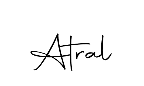 Create a beautiful signature design for name Atral. With this signature (Autography-DOLnW) fonts, you can make a handwritten signature for free. Atral signature style 10 images and pictures png