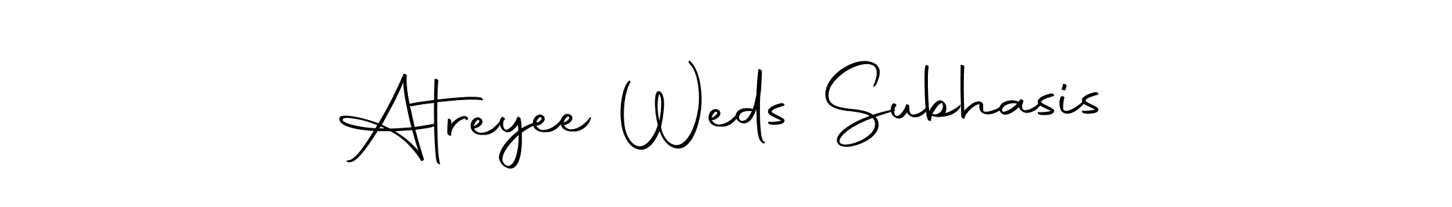 Design your own signature with our free online signature maker. With this signature software, you can create a handwritten (Autography-DOLnW) signature for name Atreyee Weds Subhasis. Atreyee Weds Subhasis signature style 10 images and pictures png