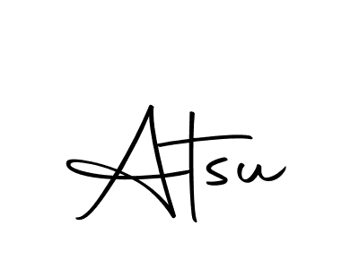 You should practise on your own different ways (Autography-DOLnW) to write your name (Atsu) in signature. don't let someone else do it for you. Atsu signature style 10 images and pictures png