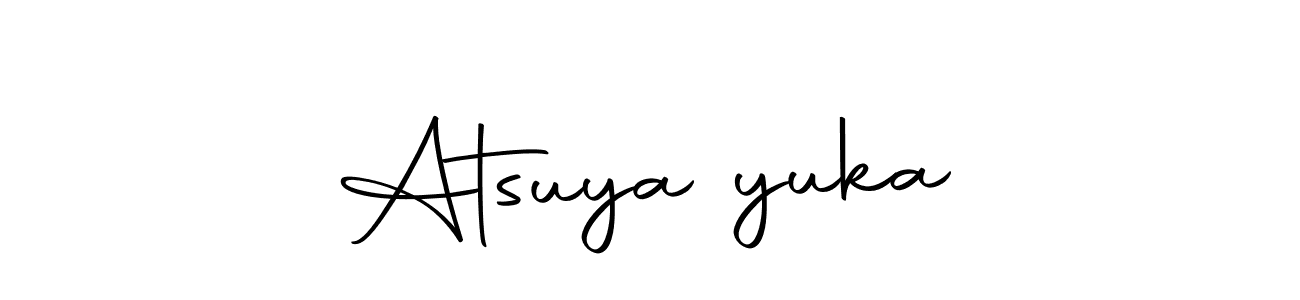 Make a beautiful signature design for name Atsuya　yuka. With this signature (Autography-DOLnW) style, you can create a handwritten signature for free. Atsuya　yuka signature style 10 images and pictures png