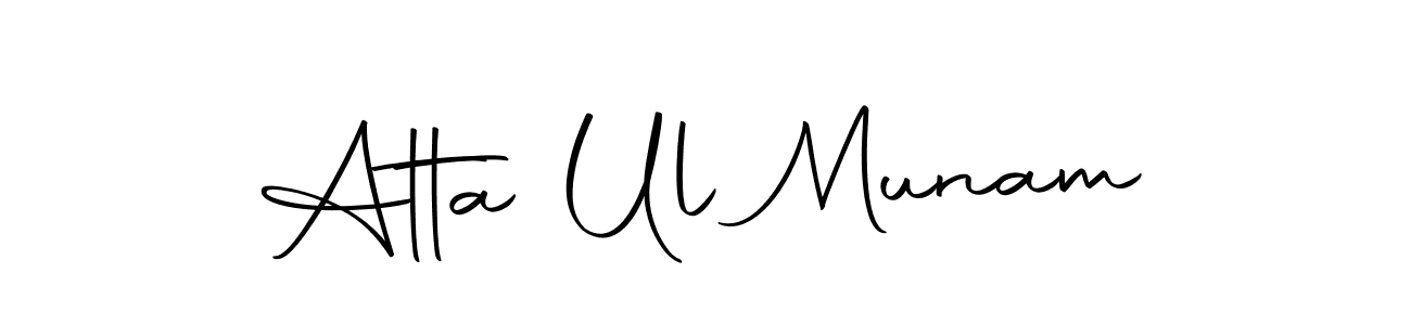 Create a beautiful signature design for name Atta Ul Munam. With this signature (Autography-DOLnW) fonts, you can make a handwritten signature for free. Atta Ul Munam signature style 10 images and pictures png