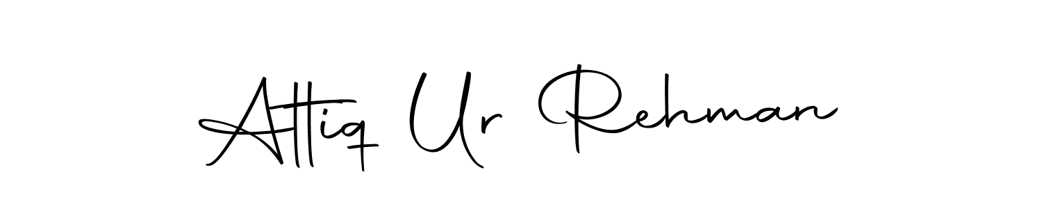 How to make Attiq Ur Rehman name signature. Use Autography-DOLnW style for creating short signs online. This is the latest handwritten sign. Attiq Ur Rehman signature style 10 images and pictures png