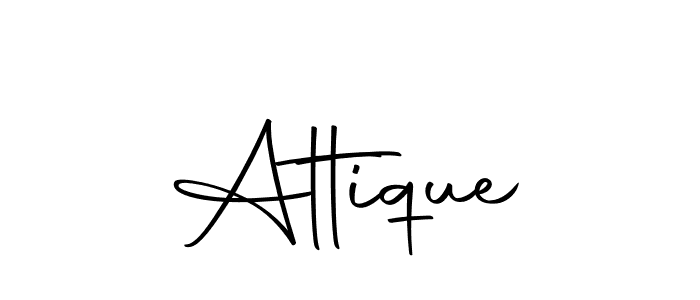 You should practise on your own different ways (Autography-DOLnW) to write your name (Attique) in signature. don't let someone else do it for you. Attique signature style 10 images and pictures png