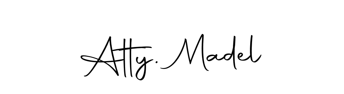 You should practise on your own different ways (Autography-DOLnW) to write your name (Atty. Madel) in signature. don't let someone else do it for you. Atty. Madel signature style 10 images and pictures png