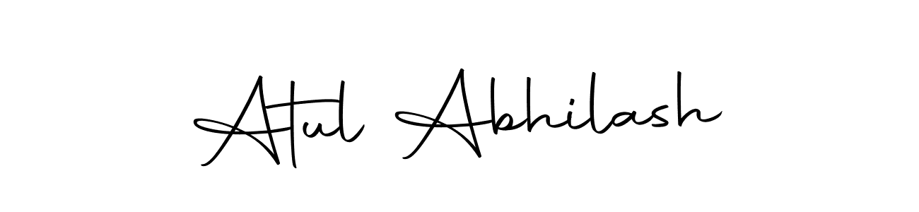 Create a beautiful signature design for name Atul Abhilash. With this signature (Autography-DOLnW) fonts, you can make a handwritten signature for free. Atul Abhilash signature style 10 images and pictures png