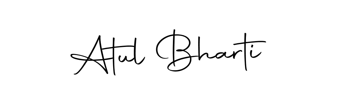 You should practise on your own different ways (Autography-DOLnW) to write your name (Atul Bharti) in signature. don't let someone else do it for you. Atul Bharti signature style 10 images and pictures png