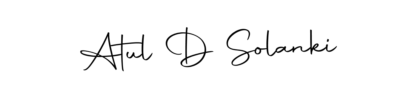 Create a beautiful signature design for name Atul D Solanki. With this signature (Autography-DOLnW) fonts, you can make a handwritten signature for free. Atul D Solanki signature style 10 images and pictures png