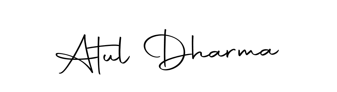 Use a signature maker to create a handwritten signature online. With this signature software, you can design (Autography-DOLnW) your own signature for name Atul Dharma. Atul Dharma signature style 10 images and pictures png