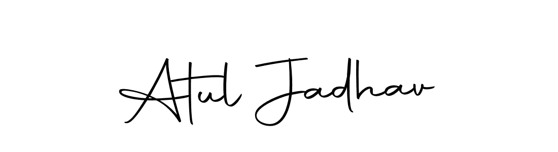 Use a signature maker to create a handwritten signature online. With this signature software, you can design (Autography-DOLnW) your own signature for name Atul Jadhav. Atul Jadhav signature style 10 images and pictures png