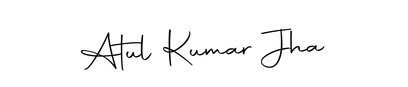 How to make Atul Kumar Jha name signature. Use Autography-DOLnW style for creating short signs online. This is the latest handwritten sign. Atul Kumar Jha signature style 10 images and pictures png