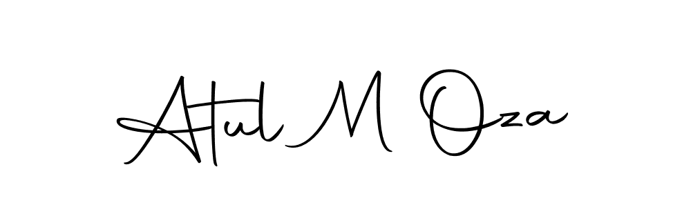 Create a beautiful signature design for name Atul M Oza. With this signature (Autography-DOLnW) fonts, you can make a handwritten signature for free. Atul M Oza signature style 10 images and pictures png