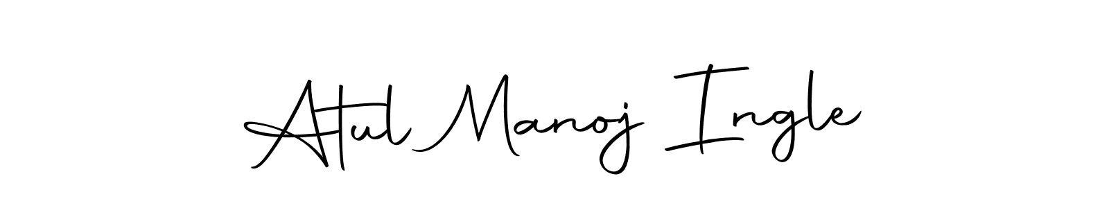 Create a beautiful signature design for name Atul Manoj Ingle. With this signature (Autography-DOLnW) fonts, you can make a handwritten signature for free. Atul Manoj Ingle signature style 10 images and pictures png