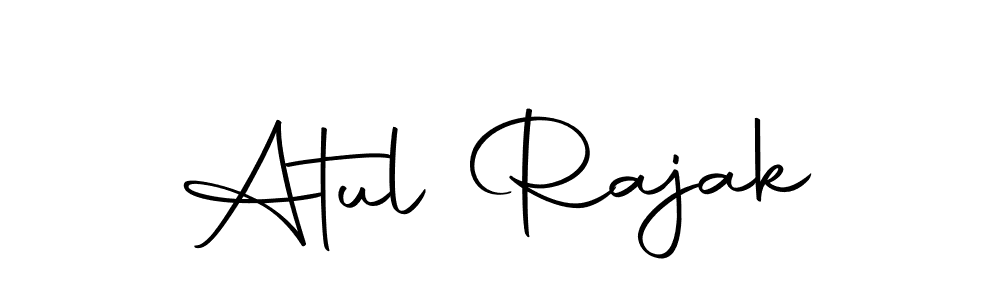 How to make Atul Rajak name signature. Use Autography-DOLnW style for creating short signs online. This is the latest handwritten sign. Atul Rajak signature style 10 images and pictures png